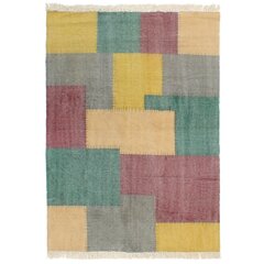 Kilimas Kilim vidaXL, įvairiaspalvis, 120x180cm, medvilnė, su raštais kaina ir informacija | Kilimai | pigu.lt