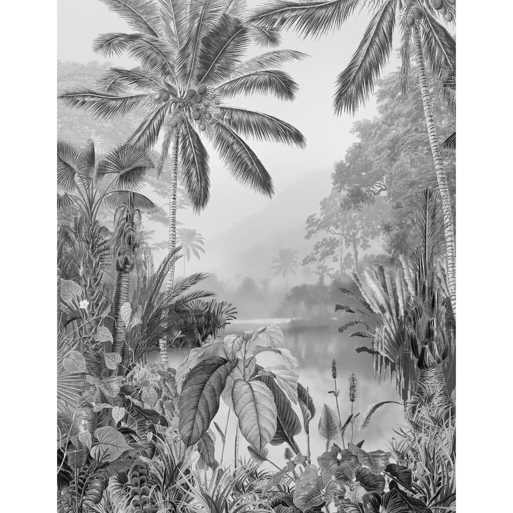 Fototapetai Komar Lac Tropical Black &amp; White kaina ir informacija | Fototapetai | pigu.lt