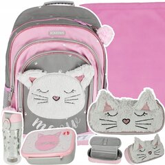Mokyklinė kuprinė su priedais Starpak Plush Kitty 486152, 5 dalių цена и информация | Школьные рюкзаки, спортивные сумки | pigu.lt