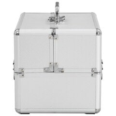 Aliumininis lagaminas kosmetikos priemonėms, 22x30x21cm, sidabrinis kaina ir informacija | Kosmetinės, veidrodėliai | pigu.lt