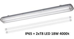 G.LUX lubinis šviestuvas LED-36W-IP65+T8 TUBE kaina ir informacija | Lubiniai šviestuvai | pigu.lt