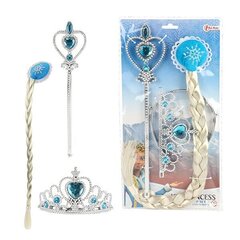 Комплект с тесьмой, короной и волшебной палочкой Ледяной принцессы цена и информация | Игрушки для девочек | pigu.lt