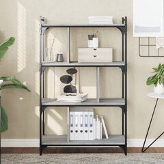 vidaXL книжный шкаф, серый дуб, 105x24x102 см цена и информация | Полки | pigu.lt