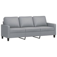 Trivietė sofa vidaXL, pilka kaina ir informacija | Sofos | pigu.lt