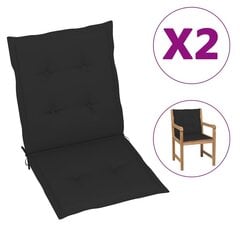 Sodo kėdės pagalvėlės, 2vnt., juodos kaina ir informacija | Dekoratyvinės pagalvėlės ir užvalkalai | pigu.lt
