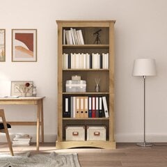 Книжный шкаф, 5 полок, мекс. сосна, Corona st. 81x40x170 см цена и информация | Полки | pigu.lt
