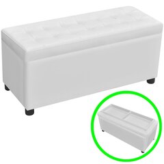 Скамейка-ящик для вещей, белого цвета цена и информация | Кресла-мешки и пуфы | pigu.lt