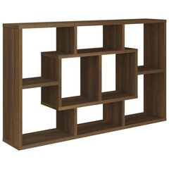 Sieninė lentyna, ruda ąžuolo, 85x16x52,5cm, apdirbta mediena цена и информация | Полки | pigu.lt