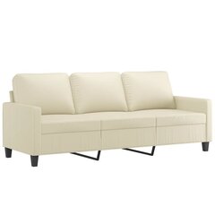 Trivietė sofa vidaXL, smėlio spalvos kaina ir informacija | Sofos | pigu.lt