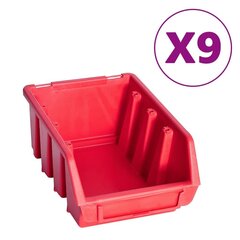 Sandėliavimo dėžių rinkinys, raudonas kaina ir informacija | Įrankių dėžės, laikikliai | pigu.lt