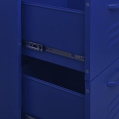 Spintelė su stalčiais, tamsiai mėlyna, 80x35x101,5cm, plienas цена и информация | Шкафчики в гостиную | pigu.lt