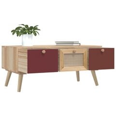 Kavos staliukas su stalčiais vidaXL 80x40x35,5cm, rudas kaina ir informacija | Kavos staliukai | pigu.lt