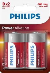 Philips LR20 D Power Alkaline baterijos 6959033840067 цена и информация | Батарейки | pigu.lt