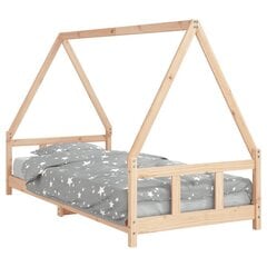 Vaikiškos lovos rėmas vidaXL, 90x200 cm, rudas kaina ir informacija | Vaikiškos lovos | pigu.lt