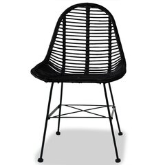 Кухонные стулья, 4 шт., чёрные цена и информация | Стулья для кухни и столовой | pigu.lt