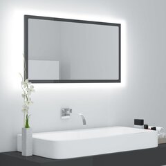 Veidrodis vidaXL LED 80, pilkas kaina ir informacija | Vonios veidrodžiai | pigu.lt