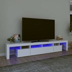 Televizoriaus spintelė su led apšvietimu, balta, 230 x 36,5 x 40 cm kaina ir informacija | TV staliukai | pigu.lt