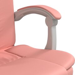 Atlošiama biuro kėdė, Dirbtinė oda, rožinė цена и информация | Офисные кресла | pigu.lt