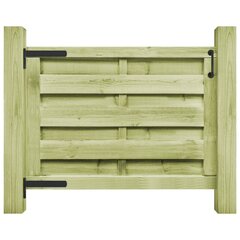 vidaXL Sodo vartai, žali, 100x75cm, impregnuota pušies mediena kaina ir informacija | Tvoros ir jų priedai | pigu.lt