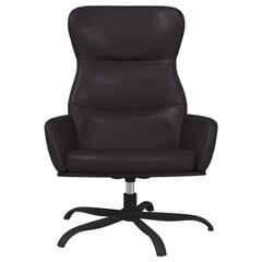 vidaXL Poilsio kėdė, juodos spalvos, dirbtinė oda цена и информация | Кресла в гостиную | pigu.lt