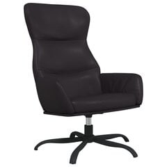 vidaXL Poilsio kėdė, juodos spalvos, dirbtinė oda цена и информация | Кресла в гостиную | pigu.lt
