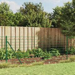 Tinklinė vielinė tvora su flanšais, žalios spalvos, 1x10m цена и информация | Заборы и принадлежности к ним | pigu.lt
