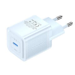 Wall charger, Vention, FEPL0-EU, USB-C, 20W, GaN (blue) цена и информация | Зарядные устройства для телефонов | pigu.lt