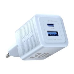 Wall charger, Vention, FEQL0-EU,  USB-C + USB- A,  30W|30W, GaN (blue) цена и информация | Зарядные устройства для телефонов | pigu.lt