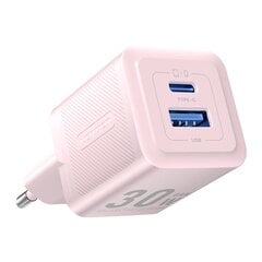 Wall charger, Vention, FEQP0-EU,  USB-C + USB- A,  30W|30W, GaN (pink) цена и информация | Зарядные устройства для телефонов | pigu.lt