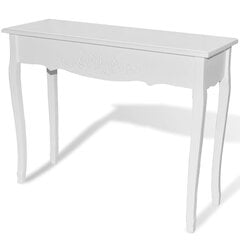 Kosmetinis, konsolinis staliukas, baltas цена и информация | Столы-консоли | pigu.lt