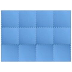 Kilimėliai, mėlyni, 12 vnt. kaina ir informacija | Terasos grindys | pigu.lt