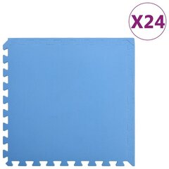 Kilimėliai, mėlyni, 24 vnt. kaina ir informacija | Terasos grindys | pigu.lt