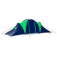 Palapinė vidaXL, mėlyna/žalia цена и информация | Палатки | pigu.lt