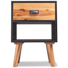 Naktinis staliukas, akacijos mediena, 40x30x58 cm цена и информация | Комоды | pigu.lt