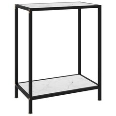 Konsolinis staliukas, 60x35x75 cm, grūdintas stiklas, kaina ir informacija | Stalai-konsolės | pigu.lt