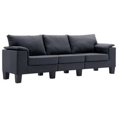 Trivietė sofa, pilka kaina ir informacija | Sofos | pigu.lt