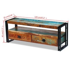 ТВ столик, массивная переработанная древесина цена и информация | Тумбы под телевизор | pigu.lt