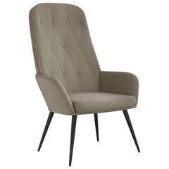 Poilsio kėdė, šviesiai pilka, aksomas цена и информация | Кресла в гостиную | pigu.lt