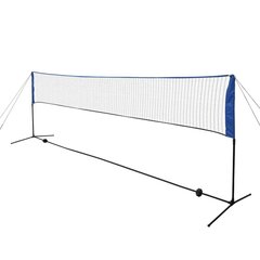 Badmintono tinklas su plunksninukais, 500x155 cm kaina ir informacija | Badmintonas | pigu.lt