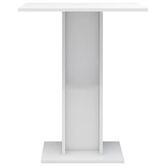 Bistro staliukas vidaXL, 60x60x75cm, ypač blizgus, baltos spalvos kaina ir informacija | Virtuvės ir valgomojo stalai, staliukai | pigu.lt