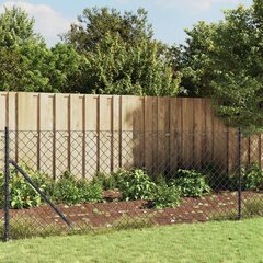 Tinklinė tvora su smaigais vidaXL 1x10 m kaina ir informacija | Tvoros ir jų priedai | pigu.lt