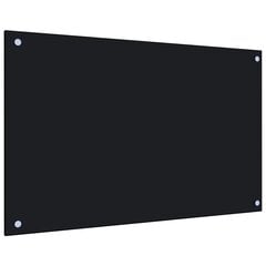 vidaXL virtuvės sienelė 80x50 cm, juoda kaina ir informacija | Virtuvės baldų priedai | pigu.lt