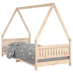 Vaikiškos lovos rėmas vidaXL, 90x200 cm, rudas цена и информация | Детские кровати | pigu.lt