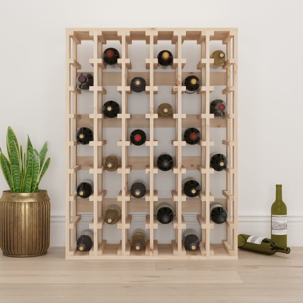 Vyno butelių stovas, 70x33x94cm, rudas kaina ir informacija | Virtuvinės spintelės | pigu.lt