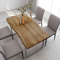 Valgomojo stalas, 160x80x76 cm, rudas kaina ir informacija | Virtuvės ir valgomojo stalai, staliukai | pigu.lt