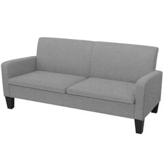 Dvivietė sofa, 180x65x76, šviesiai pilka kaina ir informacija | Sofos | pigu.lt