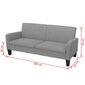 Dvivietė sofa, 180x65x76, šviesiai pilka kaina ir informacija | Sofos | pigu.lt