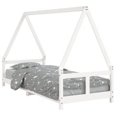 Vaikiškos lovos rėmas vidaXL, 80x200 cm, baltas цена и информация | Детские кровати | pigu.lt