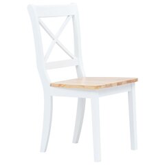 Valgomojo kėdės, 6 vnt., baltos kaina ir informacija | Virtuvės ir valgomojo kėdės | pigu.lt