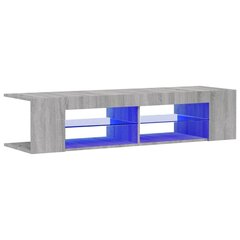 Televizoriaus spintelė su LED, pilka ąžuolo, 135x39x30cm цена и информация | Тумбы под телевизор | pigu.lt